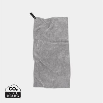 VINGA GRS RPET active dry towel 40 x 80cm Convoy grey