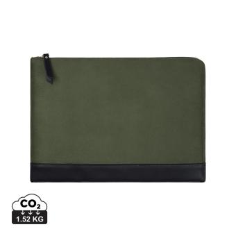 VINGA Marlow 16" Laptop Sleeve aus RCS recyceltem Polyester, grün Grün, schwarz