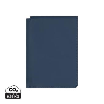 VINGA Baltimore RCS recycled polyester RFID passport cover Navy