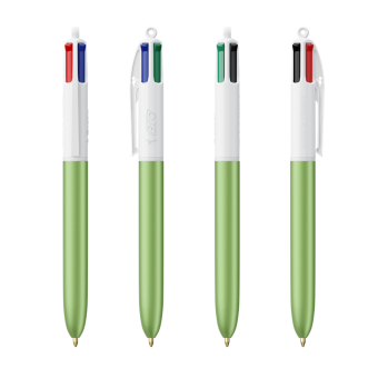 BIC® 4 Colours Glacé Froschgrün/weiß