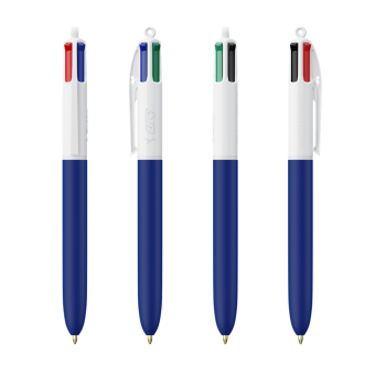 BIC® 4 Colours Soft with Lanyard White/blue