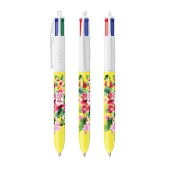 BIC® 4 Colours® Kugelschreiber Weiß/gelb