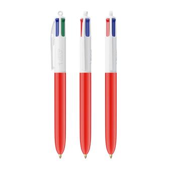 BIC® 4 Colours® Kugelschreiber Weiß/rot