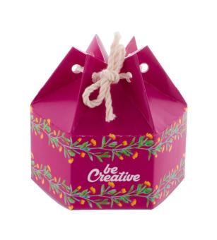 CreaBox HexaCord S hexagonal gift box White