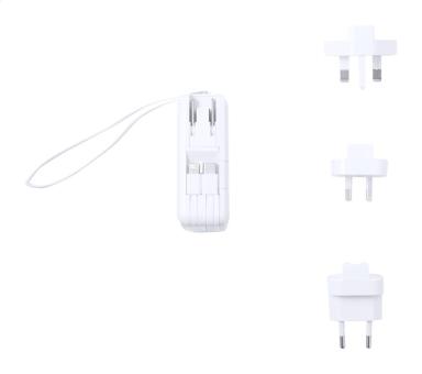 Joks travel adapter power bank White