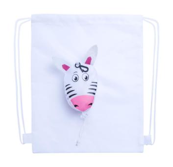 Kissa drawstring bag, zebra White