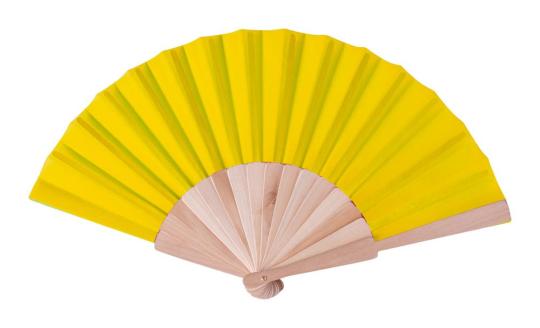 Folklore hand fan Yellow