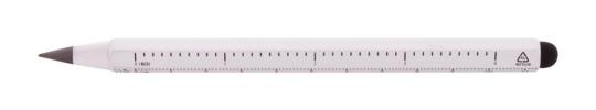 Ruloid inkless pen with ruler White