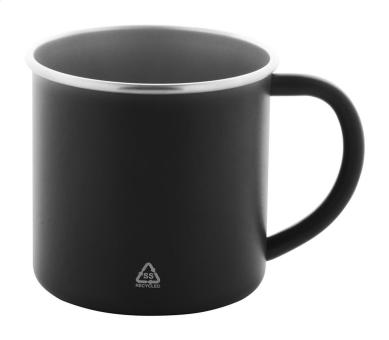 Hossa Tasse aus recyceltem Edelstahl Schwarz