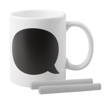 Comic chalk mug White