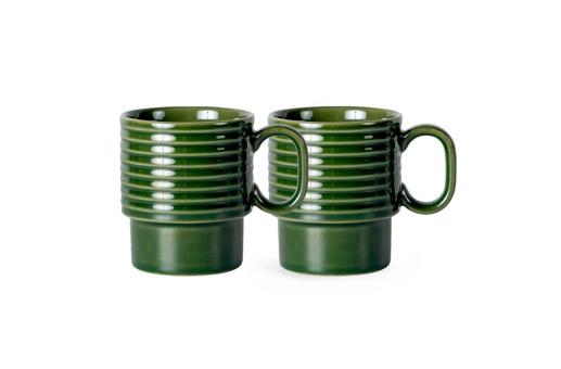 Sagaform Coffee & More Coffee Mug 2 pcs 250ml Dark green