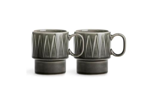 Sagaform Coffee & More Coffee Mug 2 pcs 250ml Dark grey