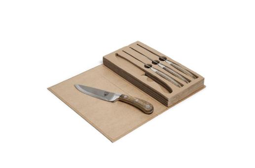 Orrefors Hunting Steak Knives Set Steel Timber