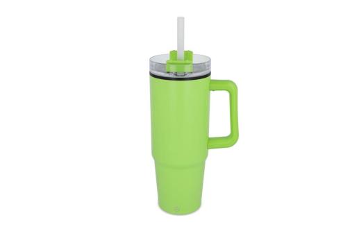 Miami mug with handle and straw 800ml Light green