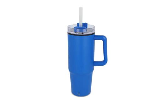 Miami mug with handle and straw 800ml Aztec blue