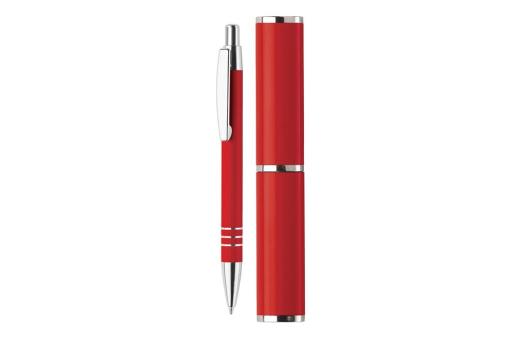 Aluminum ball pen in a tube Red