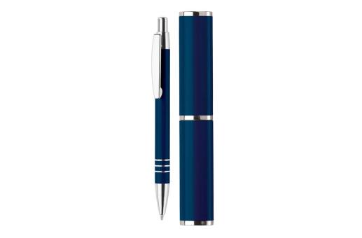 Aluminum ball pen in a tube Dark blue