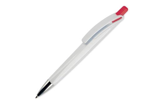 Ball pen Riva hardcolour White/red