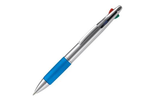 Ball pen 4 colours Blue/silver