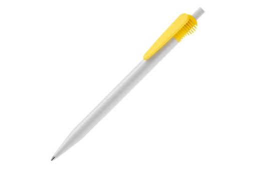 Cosmo ball pen hardcolour round clippart White/yellow