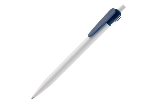 Cosmo ball pen hardcolour round clippart White/blue