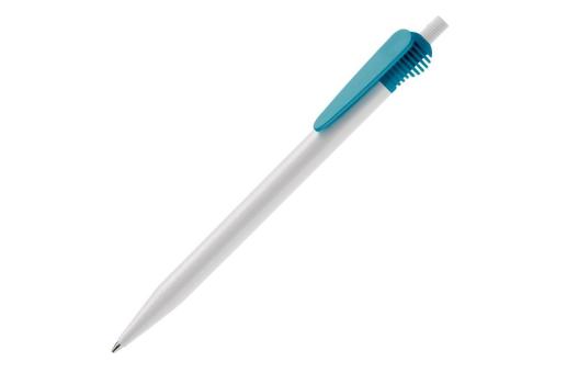 Cosmo ball pen hardcolour round clippart Turquoise/white