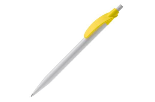 Cosmo ball pen hardcolour White/yellow