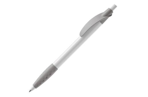 Cosmo ball pen rubber grip HC White/silver