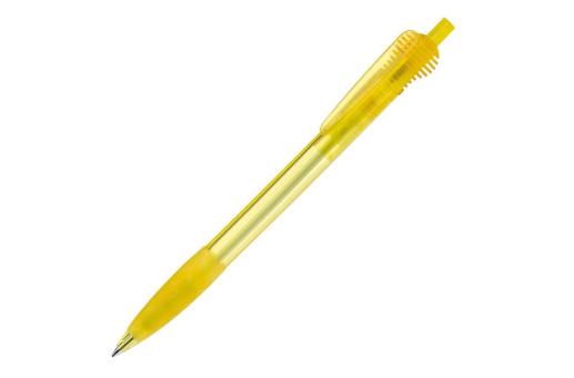 Cosmo ball pen transparent rubber round clip Transparent yellow