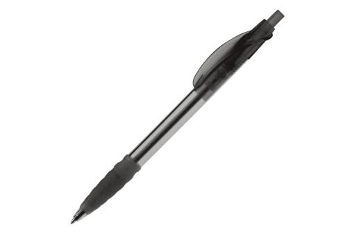 Cosmo ball pen transparent rubber grip Transparent black