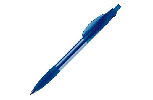 Cosmo ball pen transparent rubber grip Transparent blue