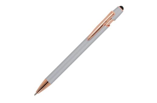 Ball pen Paris Deluxe Metal Rubberised Silver