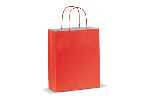 Mittlere Papiertasche im Eco Look 120g/m² Rot