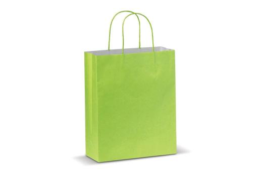 Mittlere Papiertasche im Eco Look 120g/m² Hellgrün