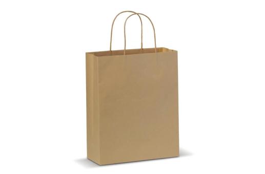 Mittlere Papiertasche im Eco Look 120g/m² Hellbraun