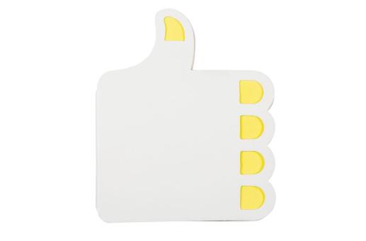 Adhesive notes Thumbs-up White/yellow