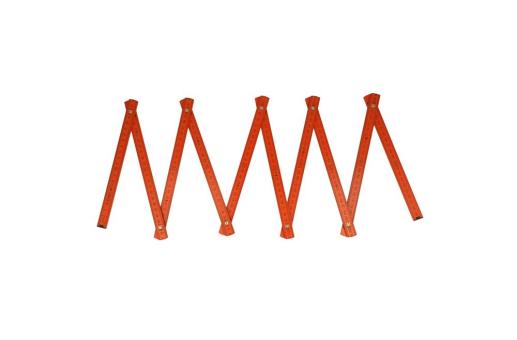 Folding ruler wood 2m premium painted Orange