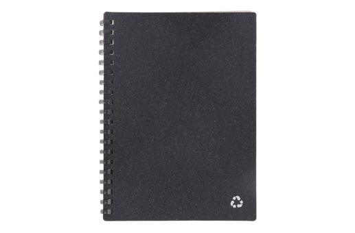 Notebook recycled leather Midi Dark grey