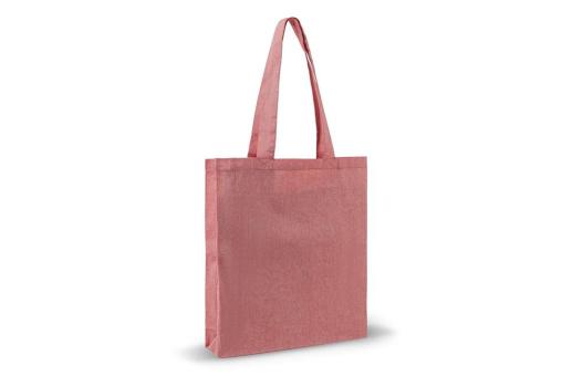 Einkaufstasche aus recycelter Baumwolle 38x42x10cm Rot