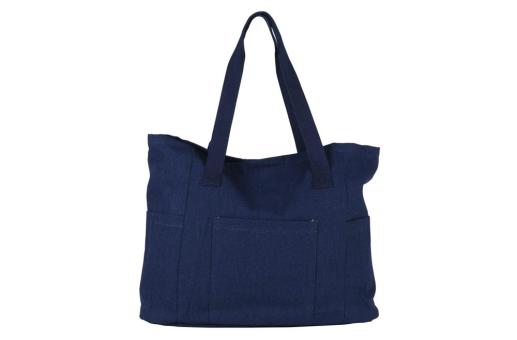 Shopping bag Recycled canvas 310g/m² 42x13x43cm Dark blue