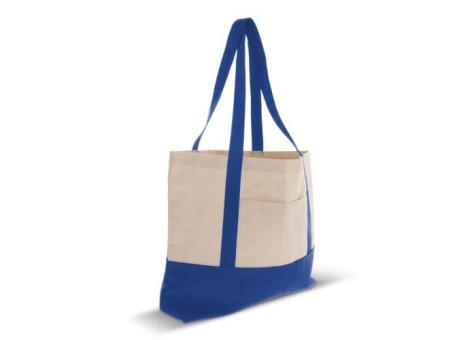 Beach bag cotton canvas OEKO-TEX® 280g/m² 42x10x30cm Aztec blue