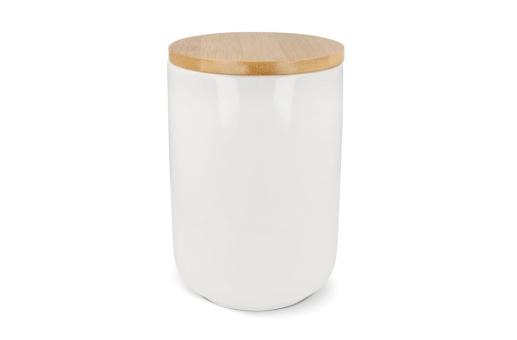 Canister Ceramic & Bamboo 900ml Combination