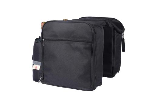 Double picnic bicycle pannier Black