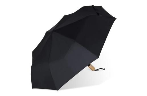 Foldable umbrella 21” R-PET auto open Black