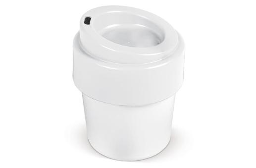 Coffee cup Hot-but-cool with lid 240ml White