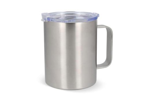 T-ceramic thermo mug with lid Danube 350ml Silver