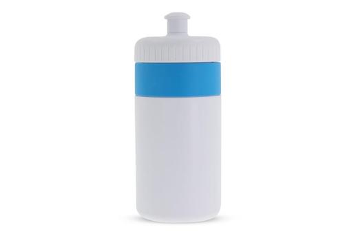 Sportflasche mit Rand 500ml, hellblau Hellblau, offwhite