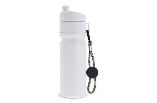 Sports bottle with edge and cord 750ml White