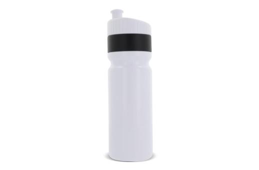 Sportflasche mit Rand 750ml Weiß/schwarz