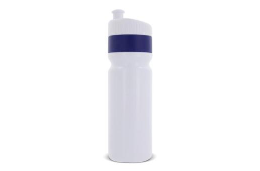 Sportflasche mit Rand 750ml Weiß/blau